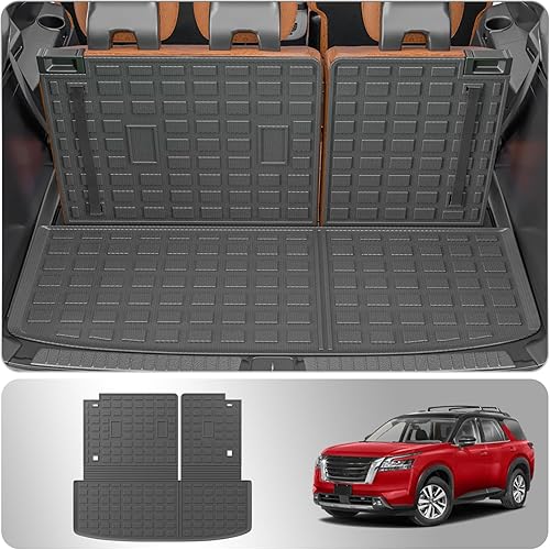 Miniatura 1 de Alfombrilla de carga compatible con Nissan Pathfinder 2022 2023 2024, forro de carga TPE para todo tipo de clima, accesorios Pathfinder 2023