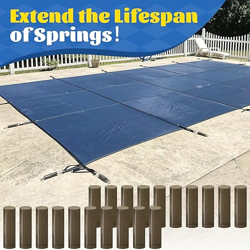 Miniatura 8 de 20 fundas para piscina, fundas de resorte, cubierta de resorte para piscina, cubierta de seguridad para piscina, resortes, fundas protectoras de