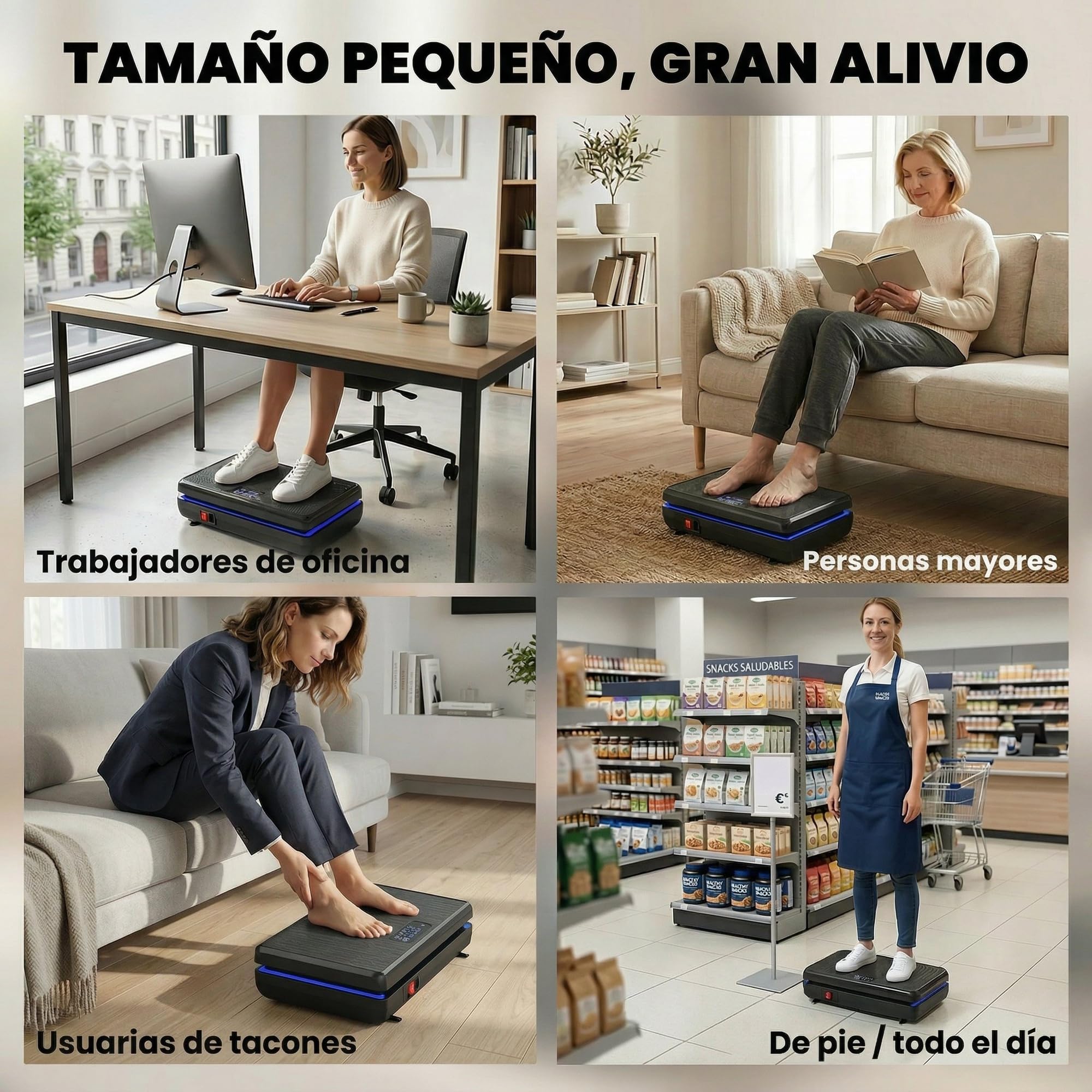 SPORTNOW Plataforma Vibratoria, 120 Velocidades, 5 Programas, Plataforma Vibración Muscular 200W con 2 Bandas Elásticas, Pantalla LED, Luz, Mando a Distancia, Carga 120 kg para Hacer Ejercicio en Casa