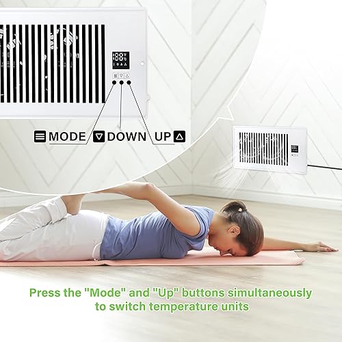 Miniatura 4 de Simple Deluxe Ventilador elevador de registro de 10 pulgadas con termostato, ventiladores de ventilación de alta velocidad con interruptor de