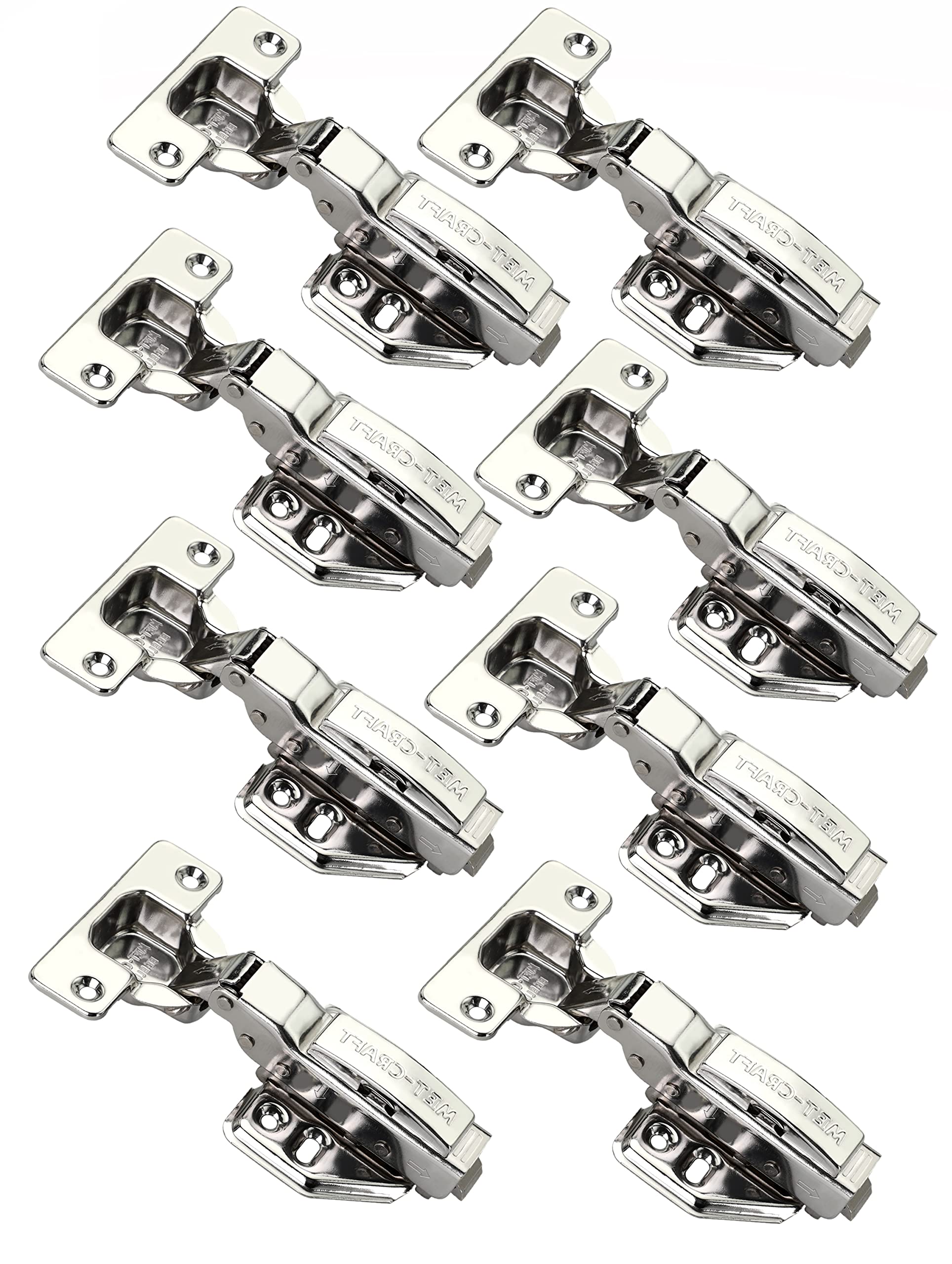 Met Craft Stainless Steel Be Blue Soft Close Hydraullic Clip On Concealed Hinges for Full Overlay Door Pack of 4 Pair (0 Degree Crank, Silver) (B09GP7HZWN) Amazon Price History, Amazon Price Tracker