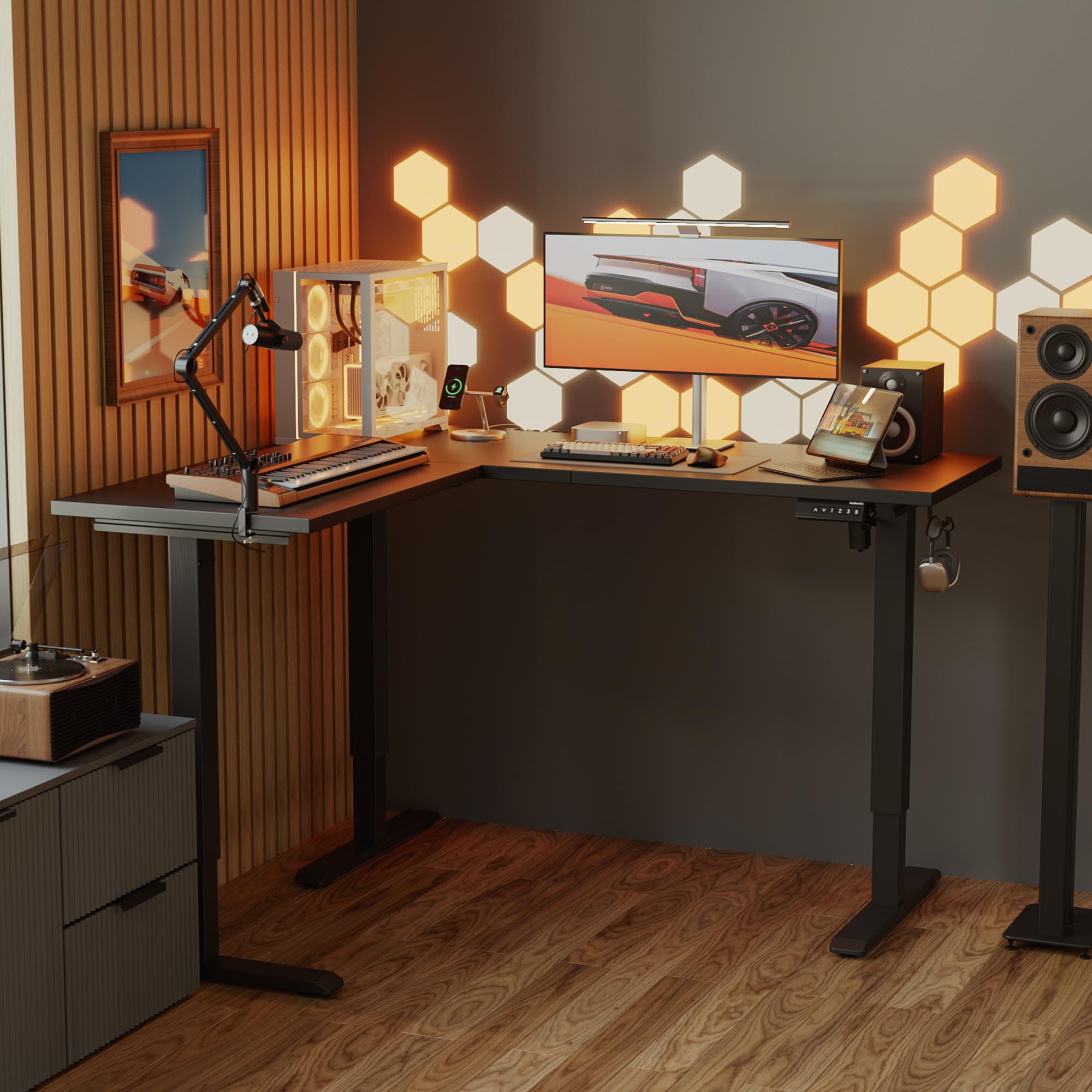 Snapklik.com : Agilestic 59 Inch L Shaped Standing Desk Adjustable ...