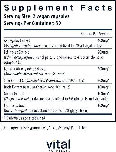 Miniatura 2 de Vital Nutrients Apoyo inmunológico | Suplemento de apoyo del sistema inmunológico a base de hierbas | Suplemento antioxidante vegano e inmunidad |