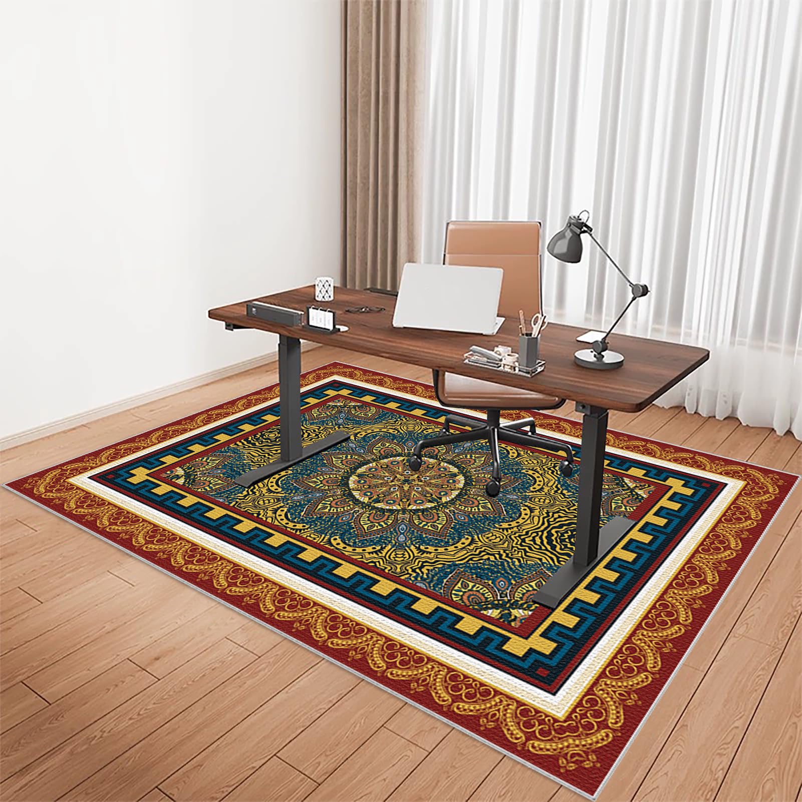 Heavy Duty Chair Mat Office Chair Mat for Hard Floor, Hardwood Floor Mat Protector Anti-slip, Computer Floor Mat, Large Hard Floor Protector Mat for Rolling Chair for Parquet, Laminate 200 x 230 cm