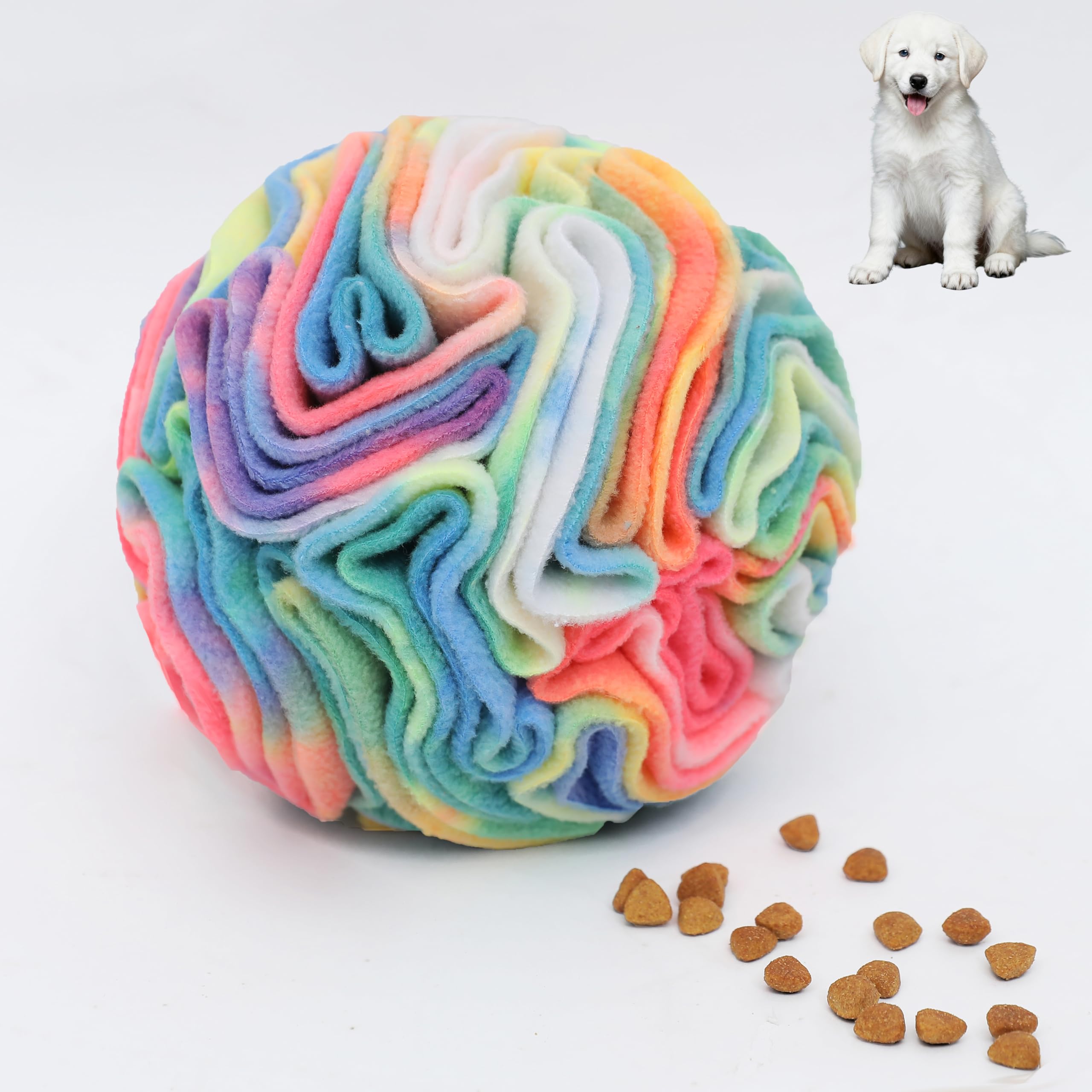 Snuffle Ball for Dogs, Puppy Treat Toy, Interactive Foraging Puzzle Ball Toy, Enrichment Toys for Large Dogs, Sniffle Interactive Treat Balls