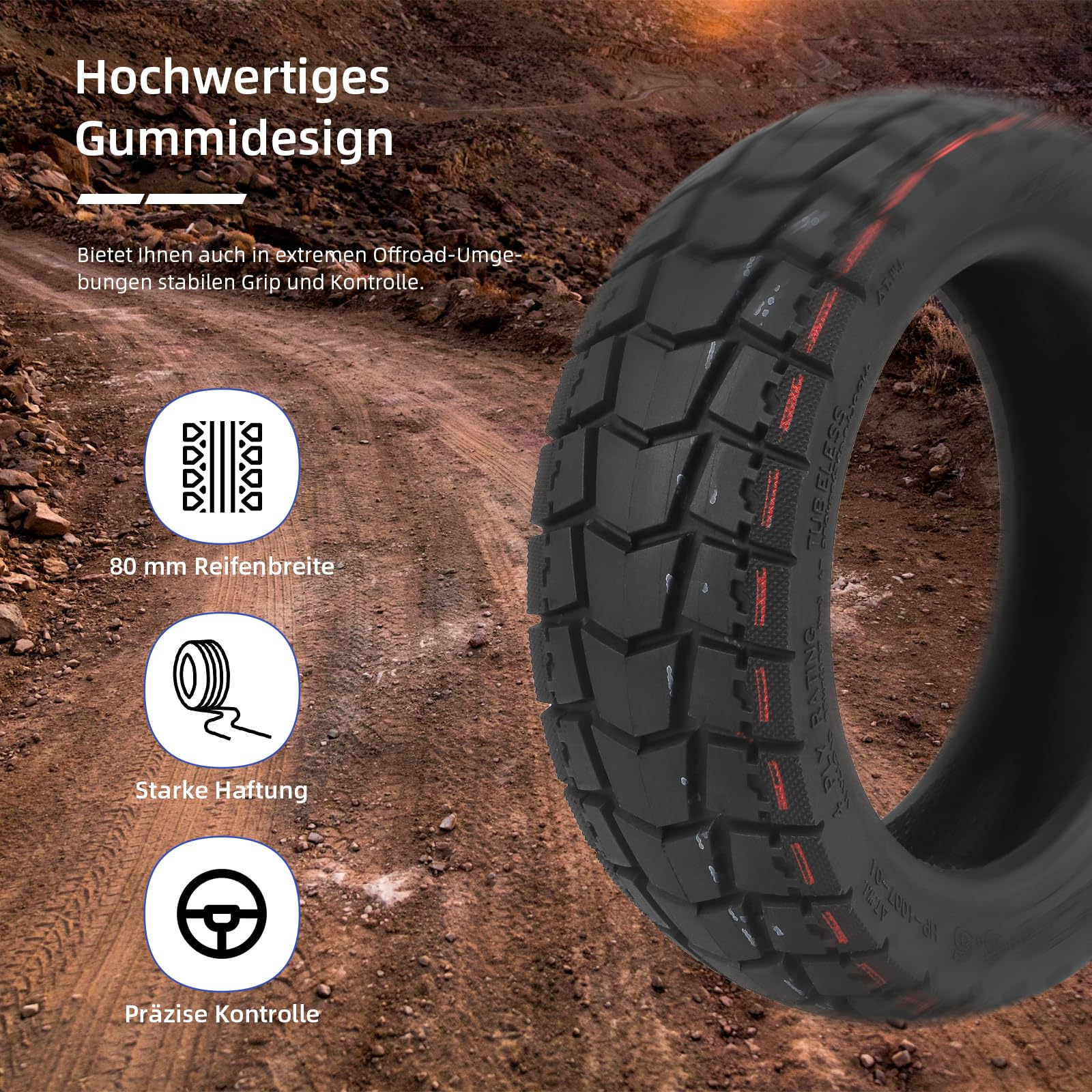Ulip 10x2,75-6,5 Pneumatico senza camera d'aria per E-Scooter da 10 pollici per Kukirin G2 G3 G2 Ultra M4 Max A1 Speedway 5 Dualtron 3 Scooter Elettrico, pneumatico da fuoristrada, ricambi, 2 pezzi