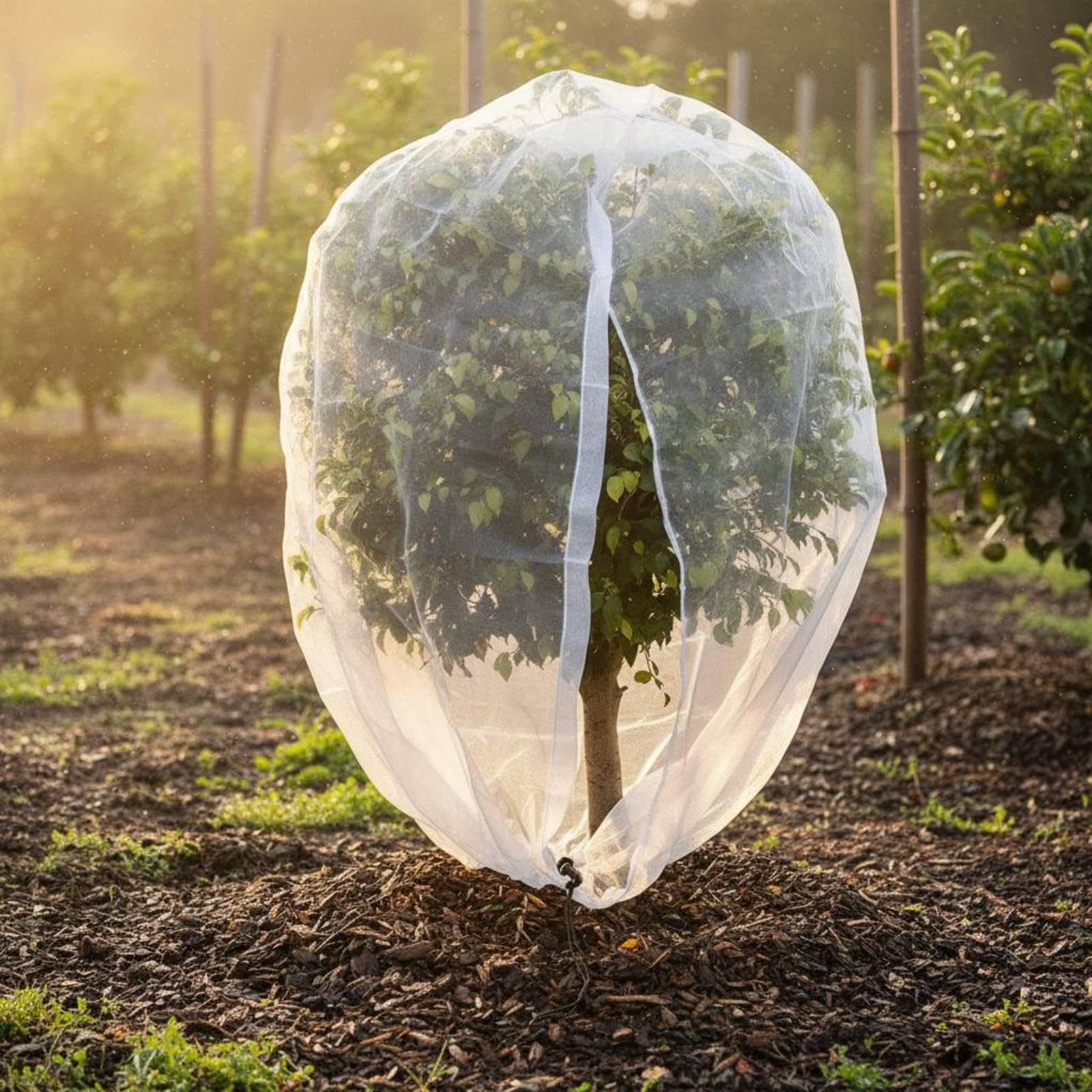 Fruit Foliage Net Bag Fine Mesh Net Cover Reusable Netting for Orchard Growers, Gardeners, Vegetable Bed 1x1m Zipper Protective Netting/Mesh | Weed & Pest Control | Garde-image-34