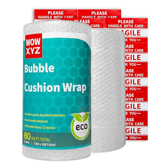 Buy Wowxyz Biodegradable Bubble Cushioning Wrap Roll 12 Inch x 60