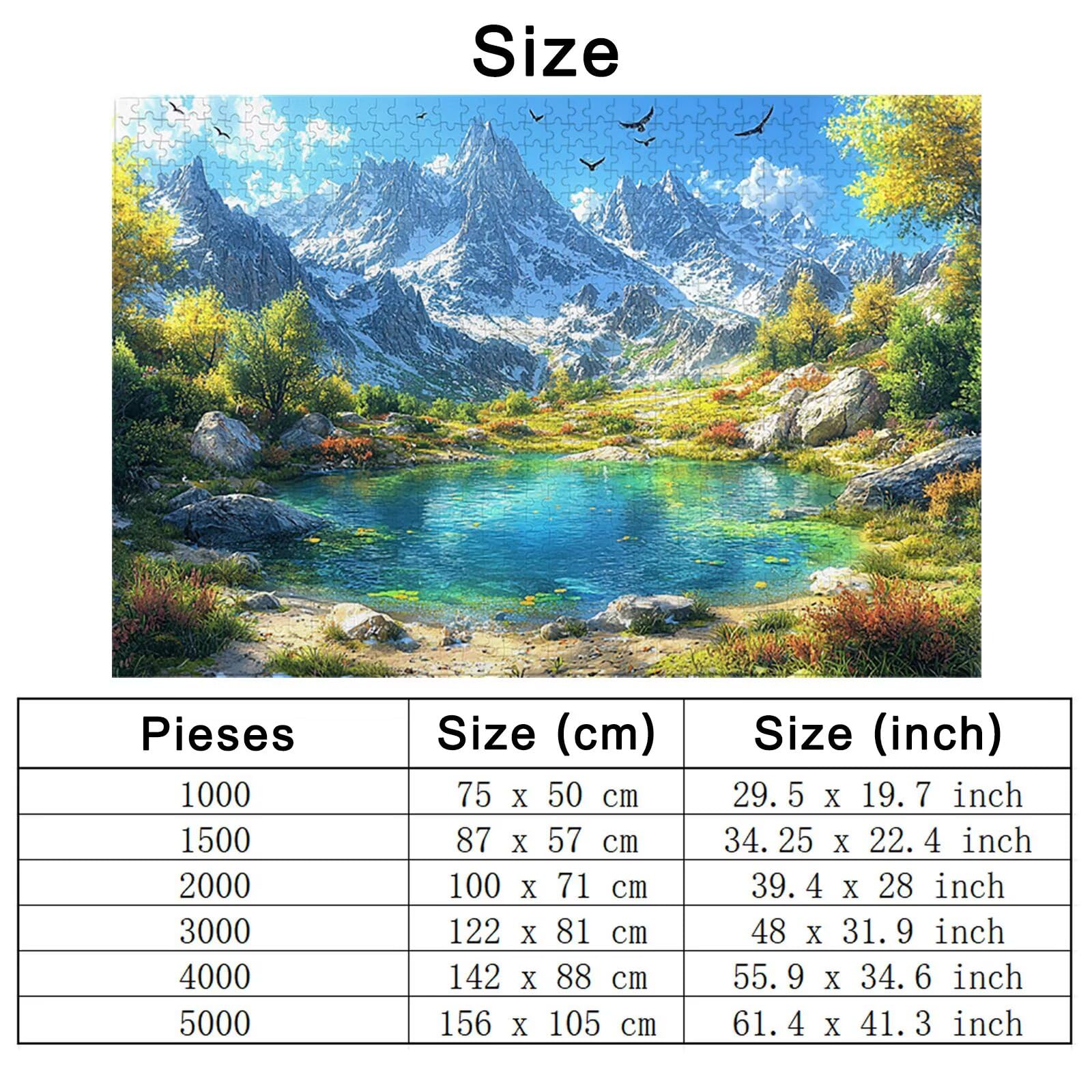 Puzzle dla dorosłych 4000, puzzle krajobrazowe dla dorosłych, górskie puzzle 4000 elementów, drewniane puzzle z wykwintnym pudełkiem, niemożliwe puzzle do dekoracji wnętrz, prezenty dla kobiet, -3561