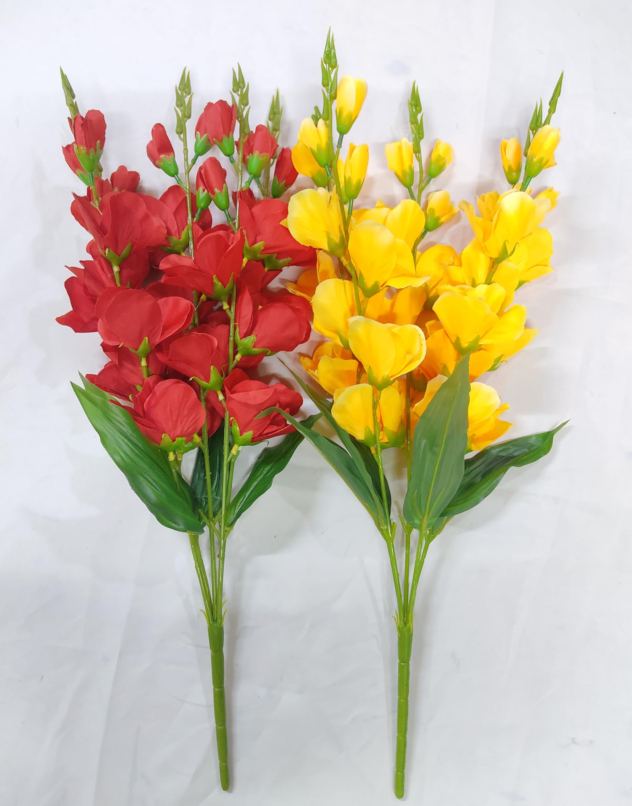 SAF Artificial Gladiolus Flower Bunch (60cm Long, Yellow) Lo -14 SAF Artificial Gladiolus Flower Bunch (60cm Long, Yellow) Lo -14