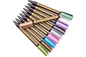 Metallic Marker Pens with Medium Point Set of 10