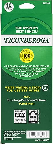 Miniatura 2 de Dixon Ticonderoga 13915 - Lápices de madera #2, preafilados, paquete de 60, negro (60)