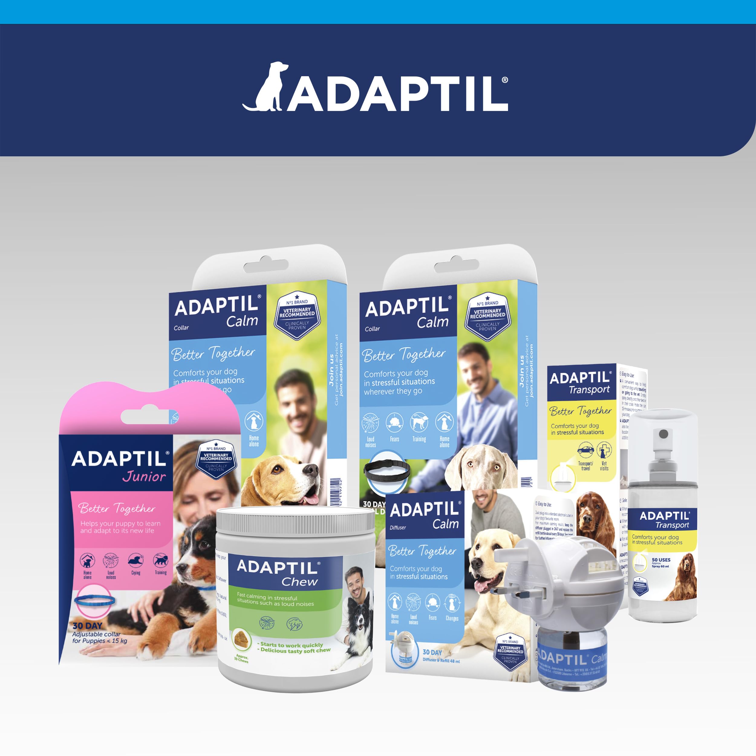 ADAPTIL Calm – Anti-Stress pour Chien – Collier Petits Chiens – Taille S