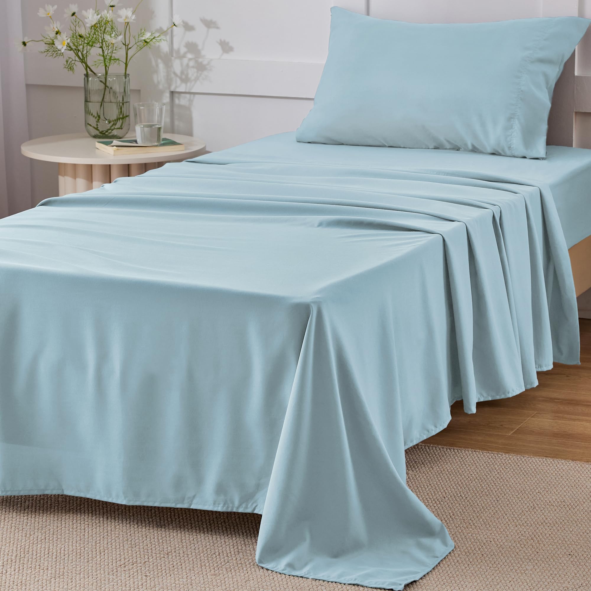 Twin Sheets Set Blue - Soft Twin Bed Sheets for Boys and Girls 3 Pieces Hotel Luxury Twin