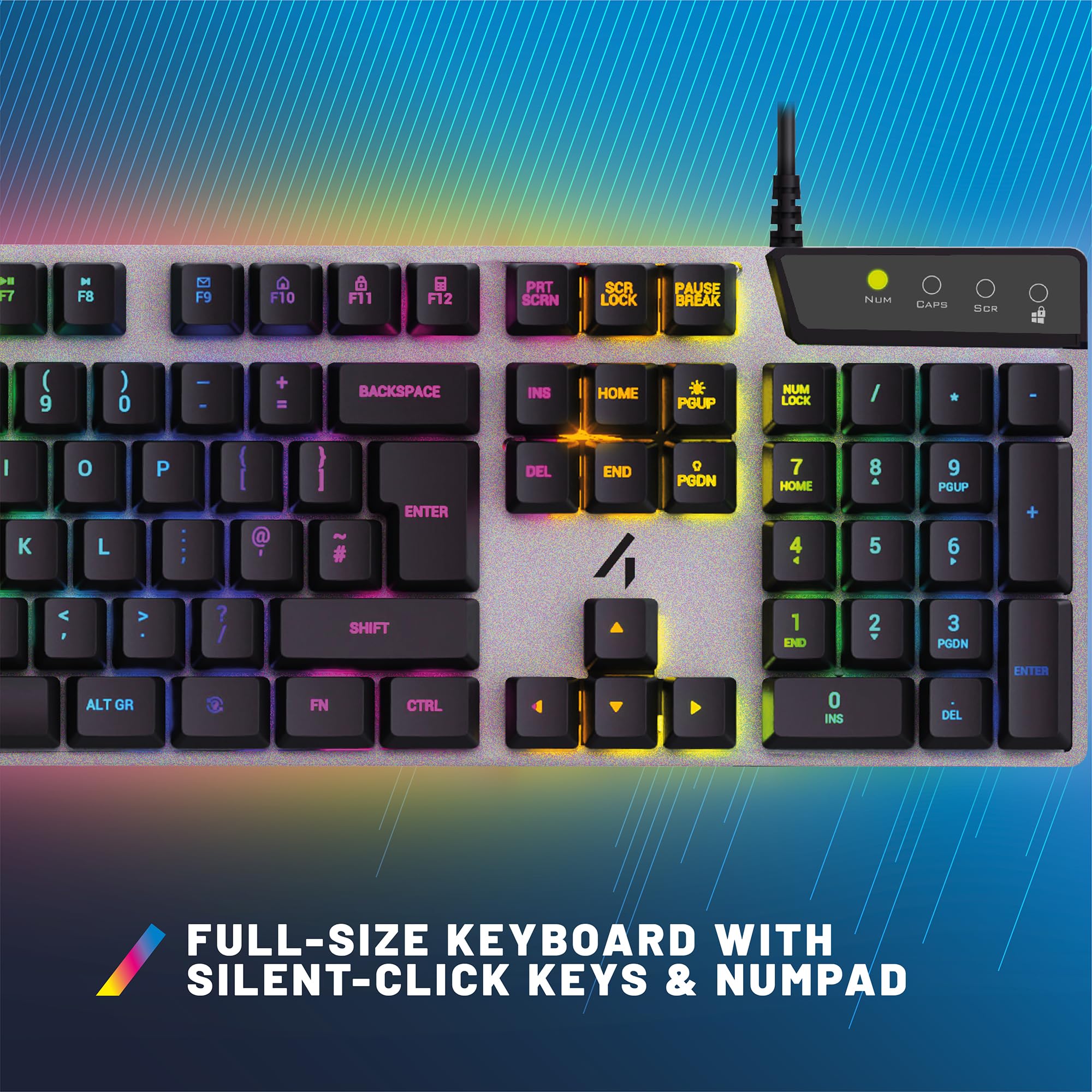 STEALTH Clavier et souris lumineux de jeu - Compatible avec PC
