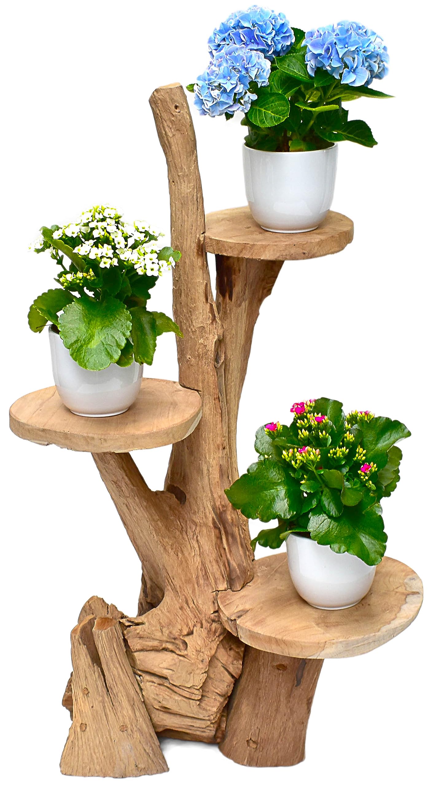 blumenständer dreibein Gartenfackel Blumenampel Dreibein Holz – UNUS main image 1