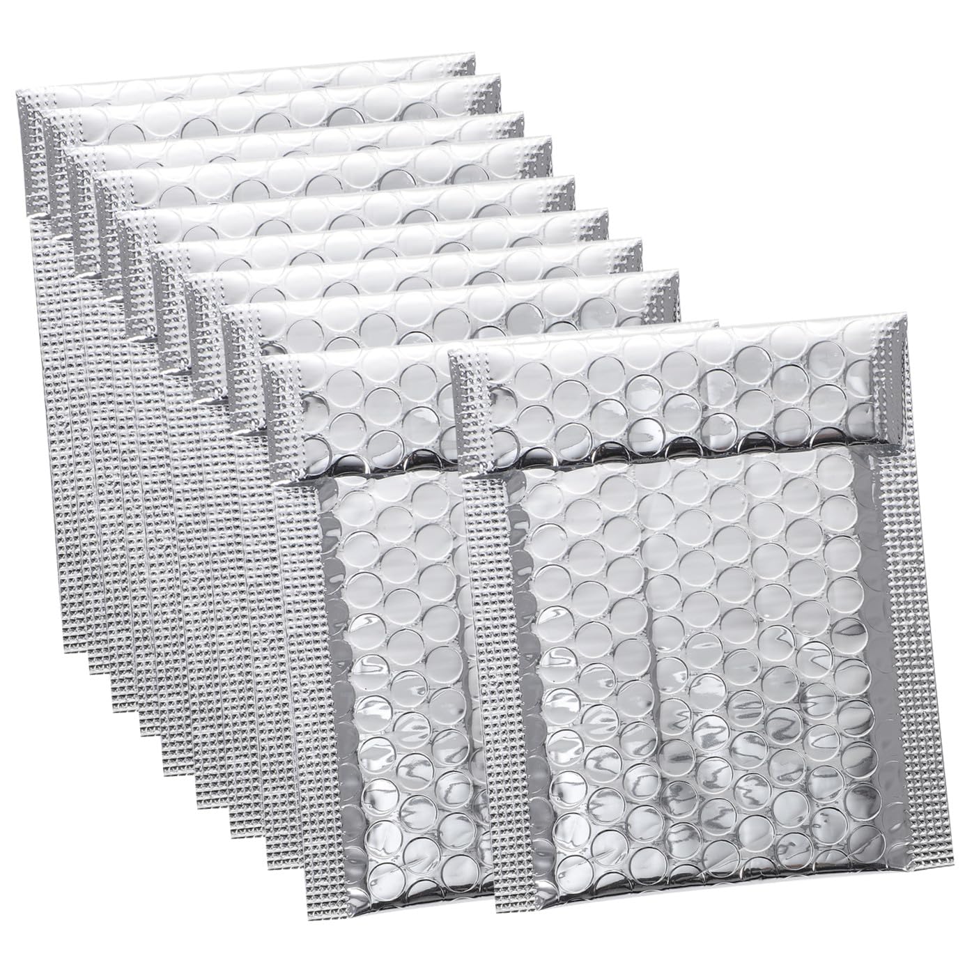 100 Selbstklebende Versandtaschen mit Luftpolsterfolie Gepolsterte Aluminiumbeschichtete Umschläge aus Pe Verschleißfest und Manipulationssicher für Büro und Zuhause