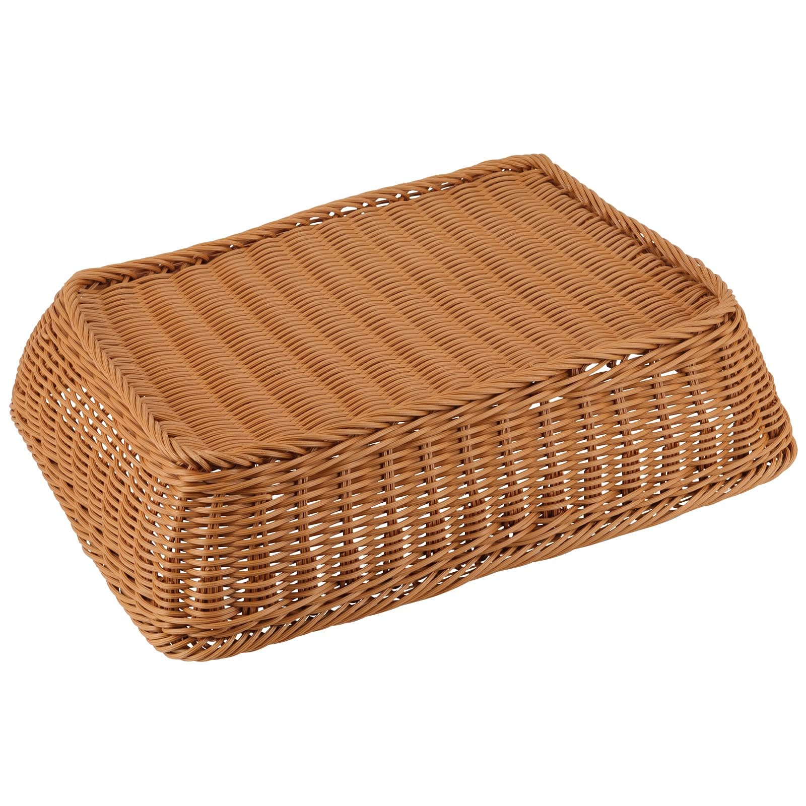 WONGWAI Lot de 4 corbeilles à pain en osier synthétique de 30,5 cm pour fruits, nourriture, légumes