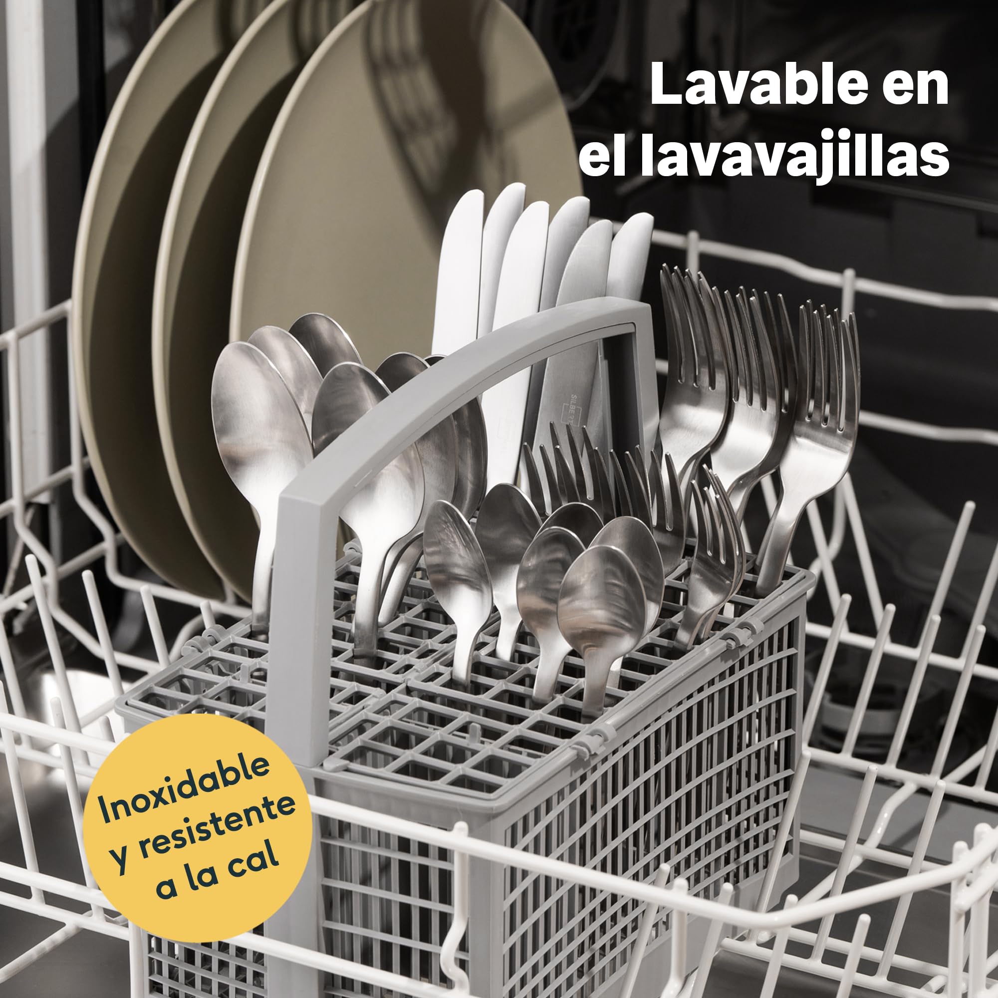 SILBERTHAL Set de cubiertos para 6 personas - Cubertería acero inoxidable 30 piezas
