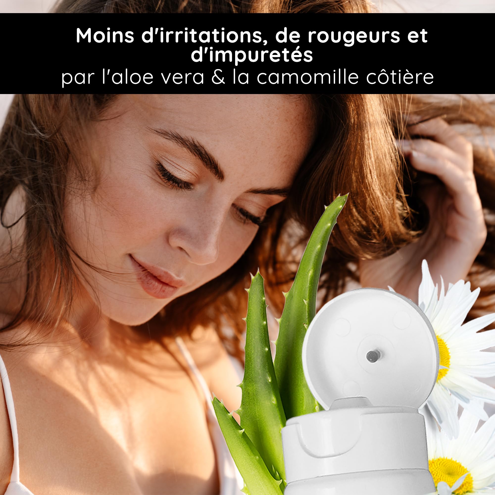 RAU Cosmetics Aloe Vera Gel Hydratant Visage & Corps 75 ml - Soin à l'Ectoïne, Centella Asiatica & Panthénol - Gel Apaisant Peaux Sensibles et Irritées