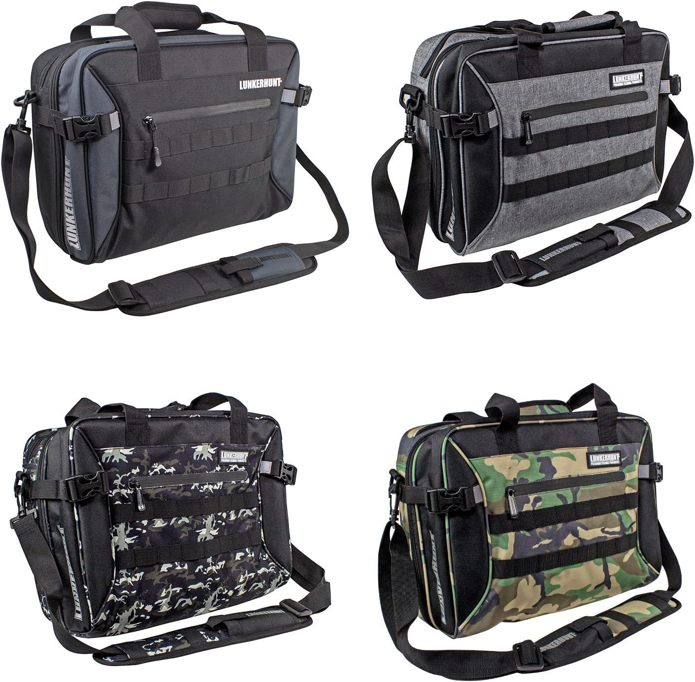 Lunkerhunt Fishing Tackle Sling Bag with Adjustable Strap - Water-Resistant TPE Fabric