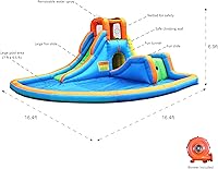 Vista 4 de Piscina hinchable con tobogán acuático de Bounceland