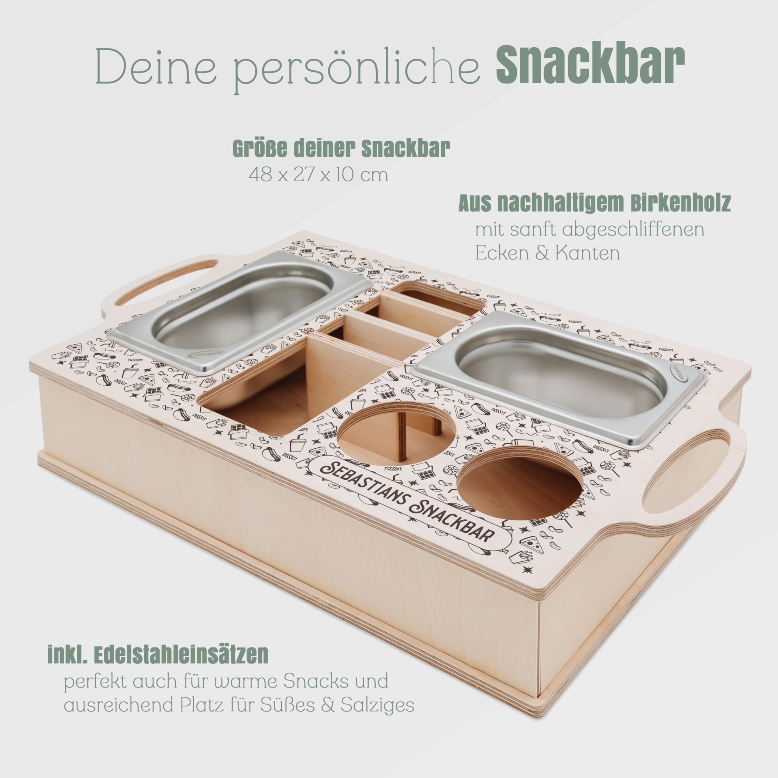 Couchbar, Papa Geschenk, Geburtstagsgeschenk Vater, Geschenke für Männer, Couchbutler zum Chillen, Sofatablett als Ersatz für Couchtisch (Doodles)