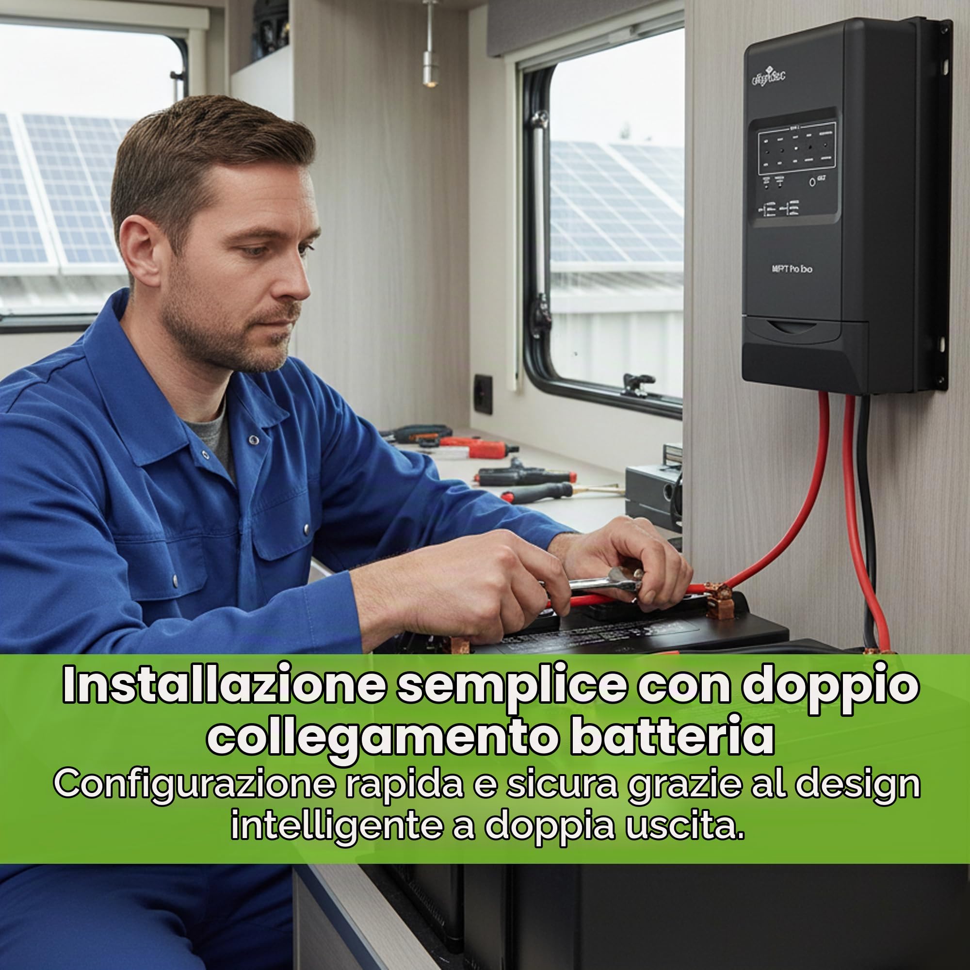 Offgridtec MPPT Pro Duo - Regolatore di carica 30 A, 12 V, 24 V, per due cicli della batteria