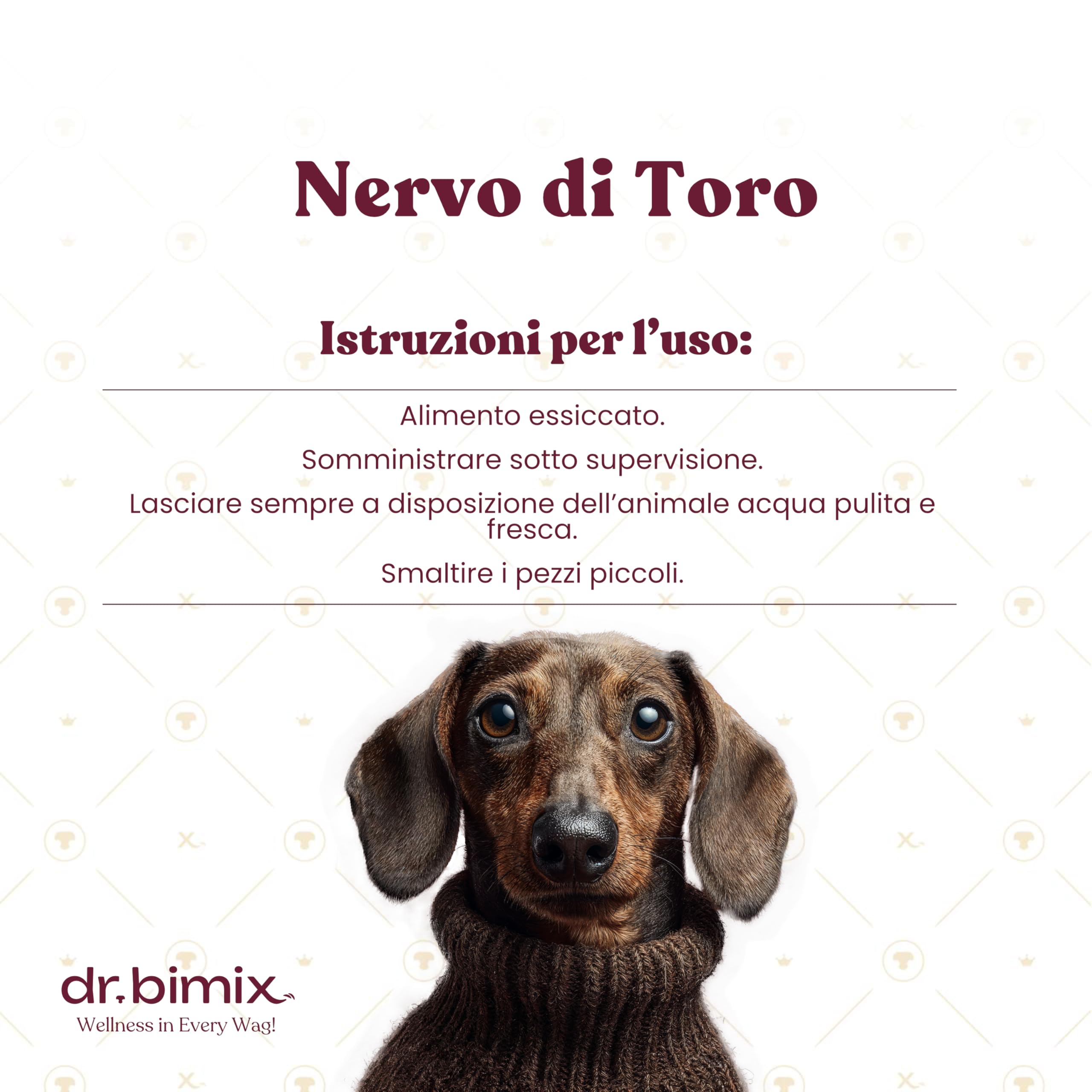 Bastoncini per Cani di Nervi di Toro | Snack Naturale Disidratato | Salute Dentale e Benessere | Alta Durezza | Senza Additivi - 450g (20 pezzi)