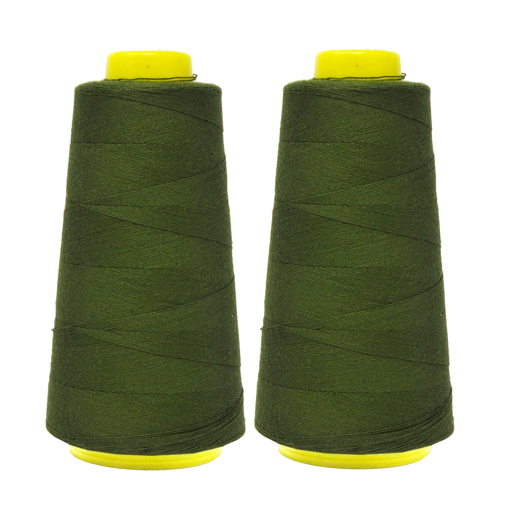 Mandala Crafts Olive Green Mercerized Cotton Thread for Sewing Quilting
