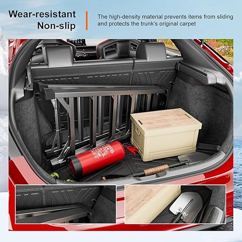 Vista 21 de powoq Alfombrilla de maletero compatible con Honda Civic Hatchback 2022-2026, revestimiento de carga de elastómero termoplástico, repuesto