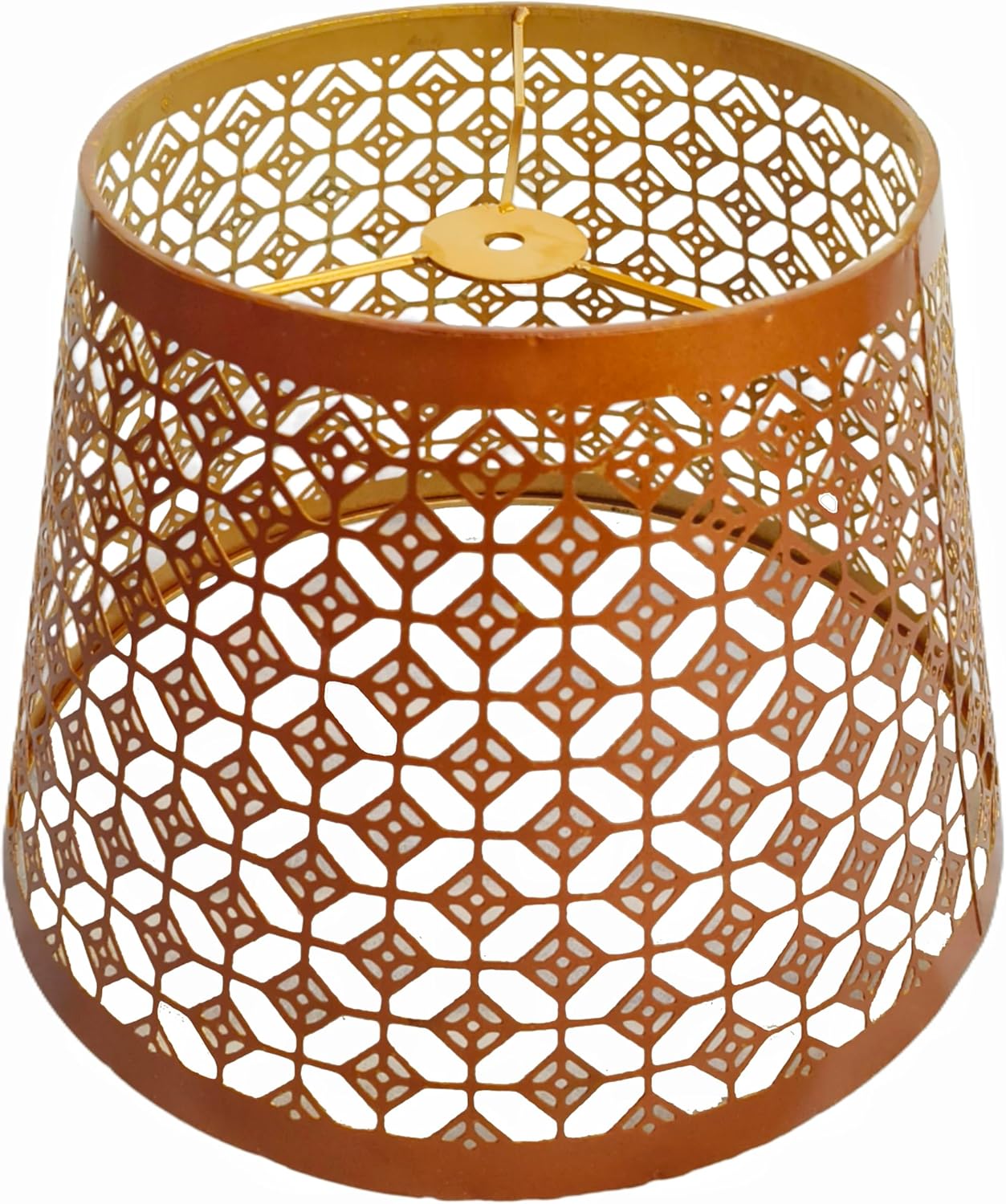 Copper Antique Lampshade for Table and Floor Lamps, Lamp Shade for Table Lamps, Lampshade Suitable for Bedroom, Study, Living Room, and Home Decor (12 Inches Dia)