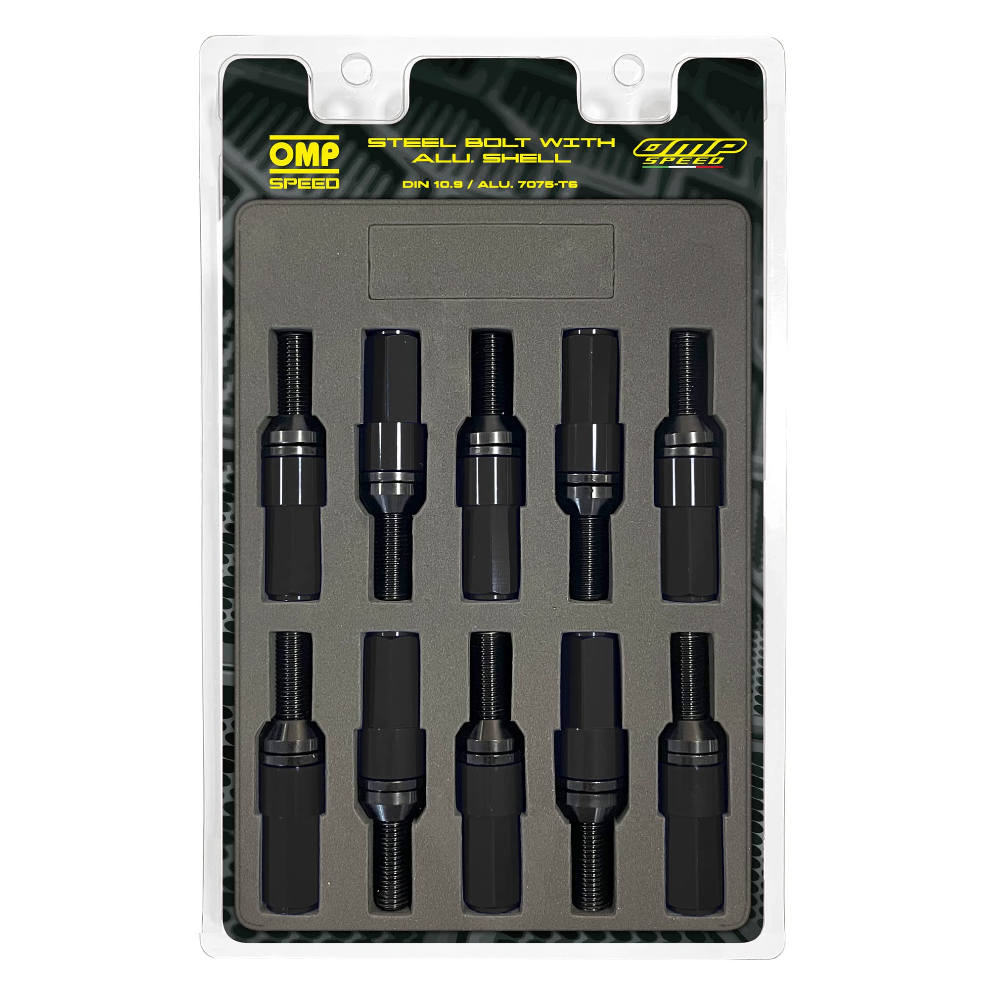 Set 20 Bulloni Ruota OMP SPEED - M12x1.5 Giallo DIN 10.9 Per Auto Sportive - Foto 6