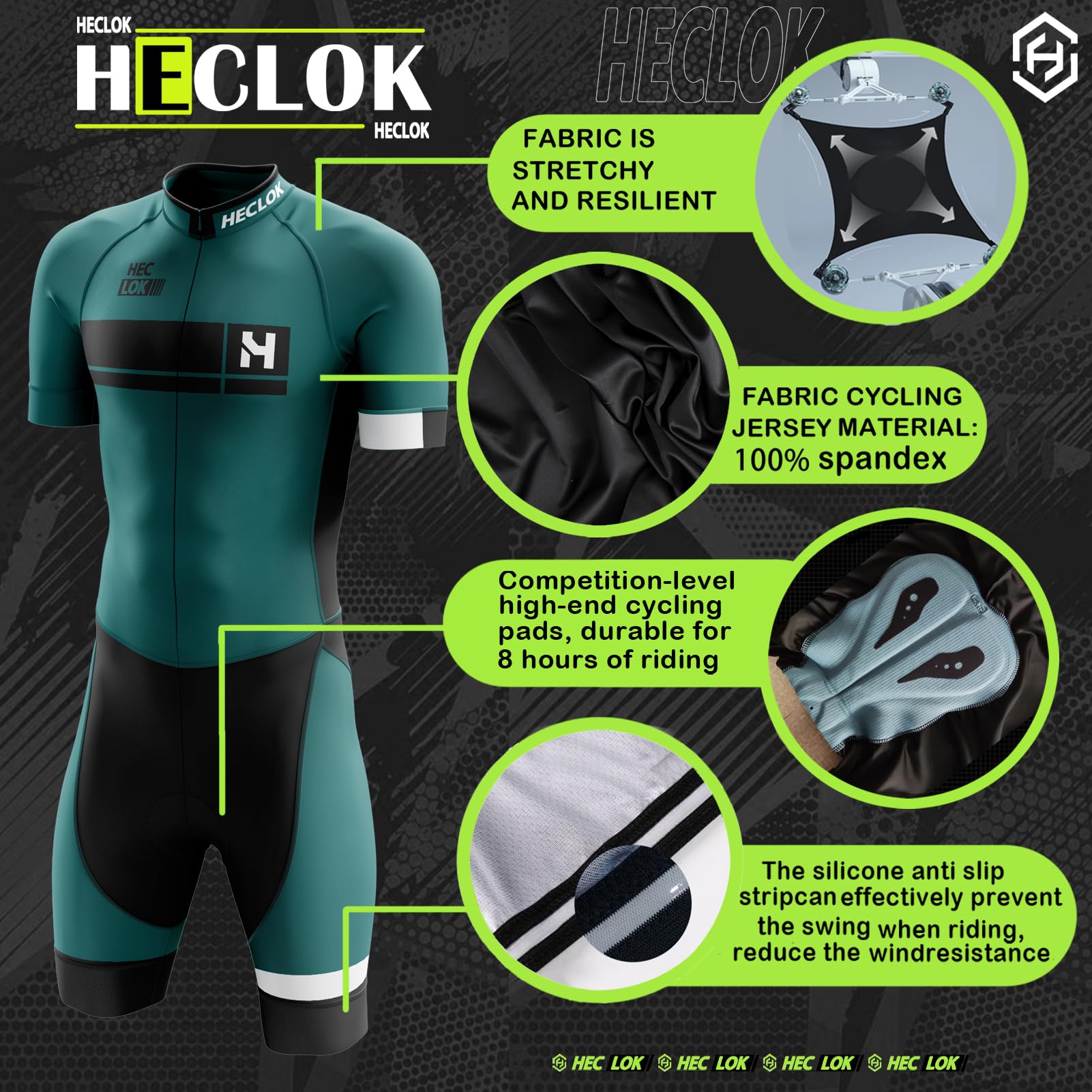 Homme Pro Trifonction Manches Courtes Sports de Plein Air Vêtements de Triathlon,Combinaison de Cyclisme Homme,Professionnel de Compétition Rembourré Tri-Costume d'une pièce
