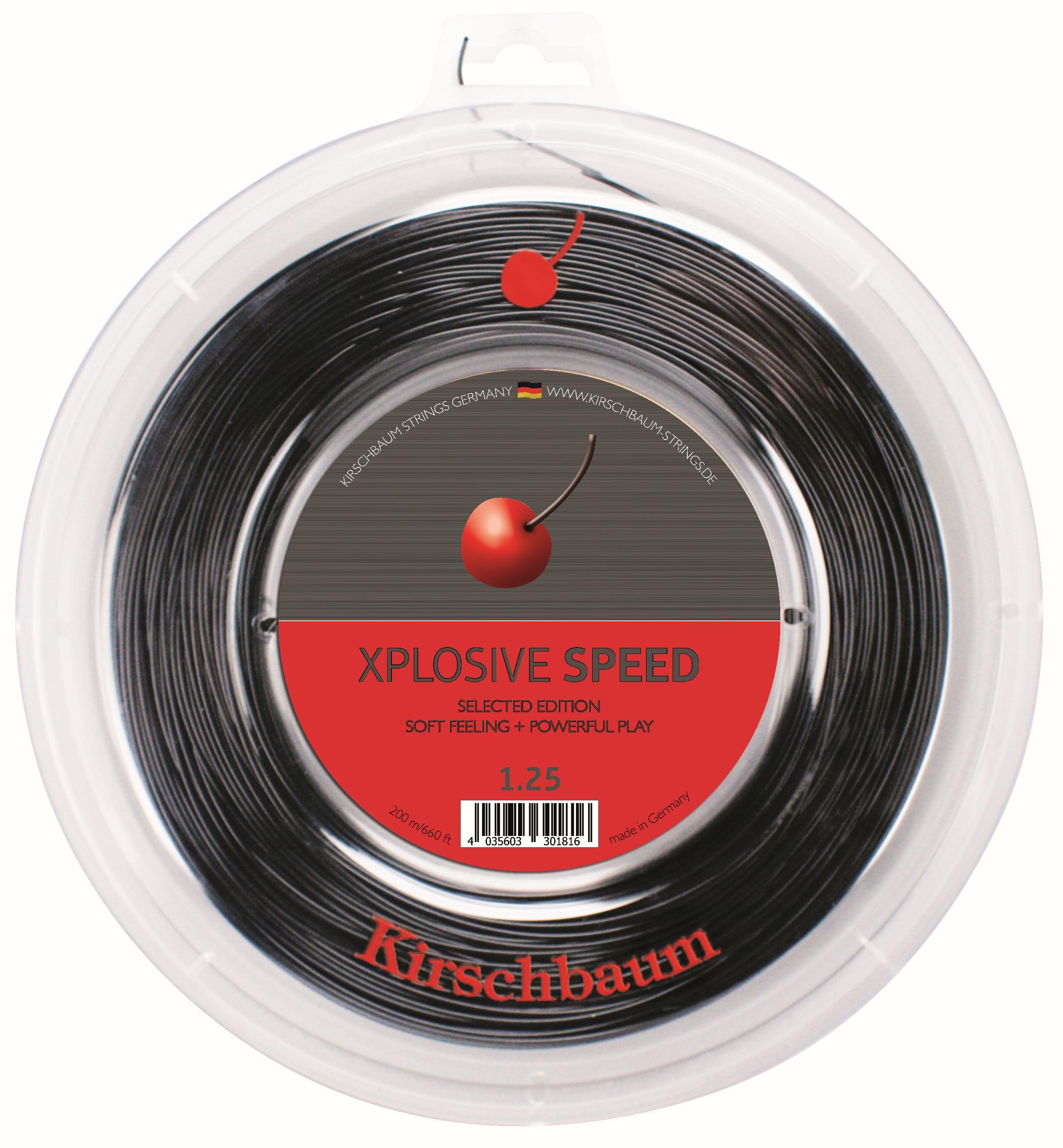 キルシュバウム(Kirschbaum) テニスストリング エクスプローシブ・スピード(Xplosive Speed) 200mリール