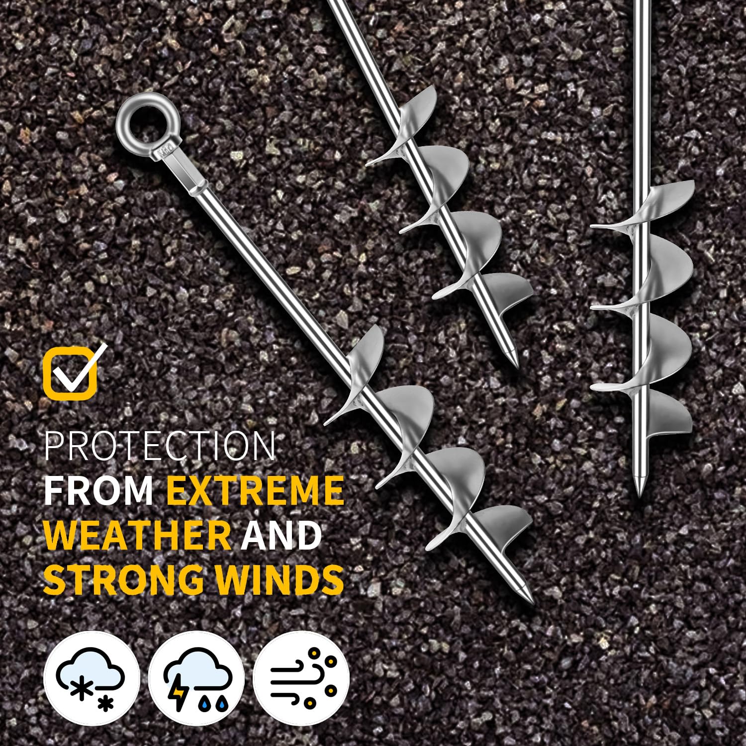 0.62 x 6 in. Power Stud Wedge Anchor, Zinc - 10 Count