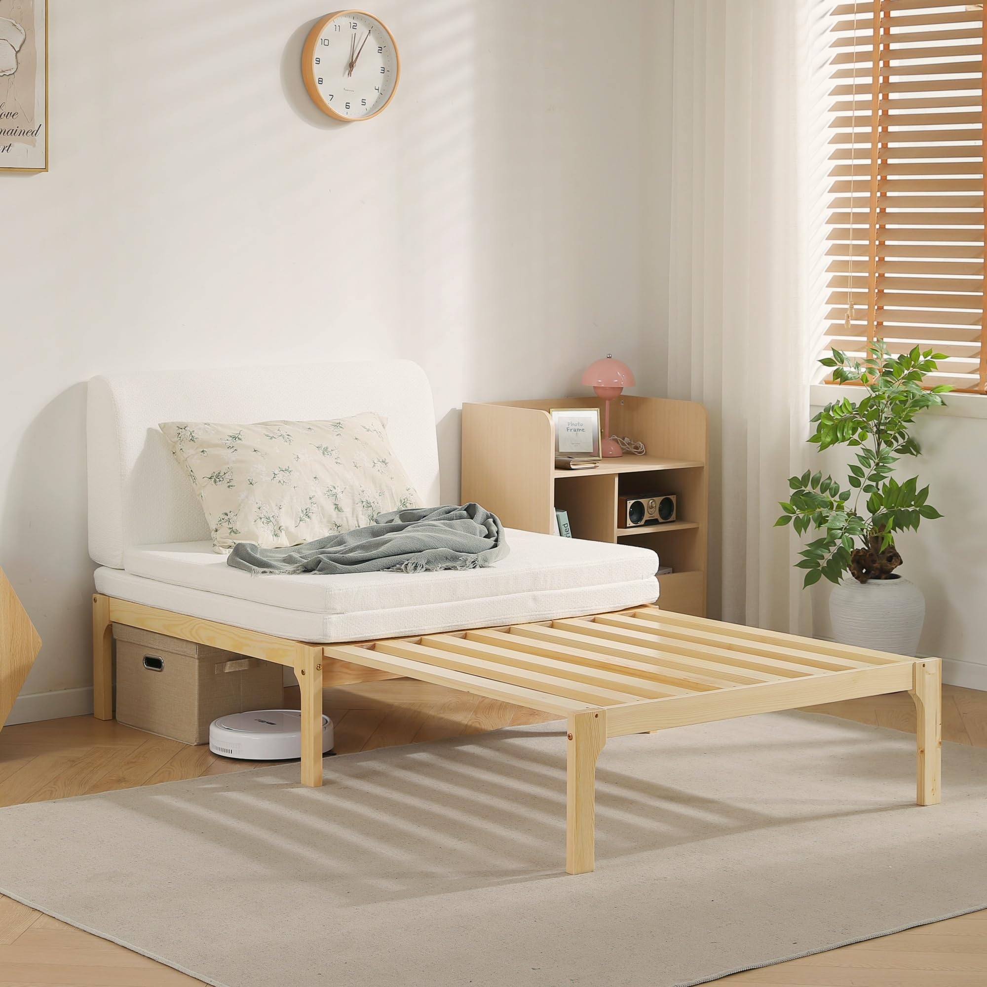 Amazon｜ディベッド ソファベッド シングル 天然木製 伸長式ベッド