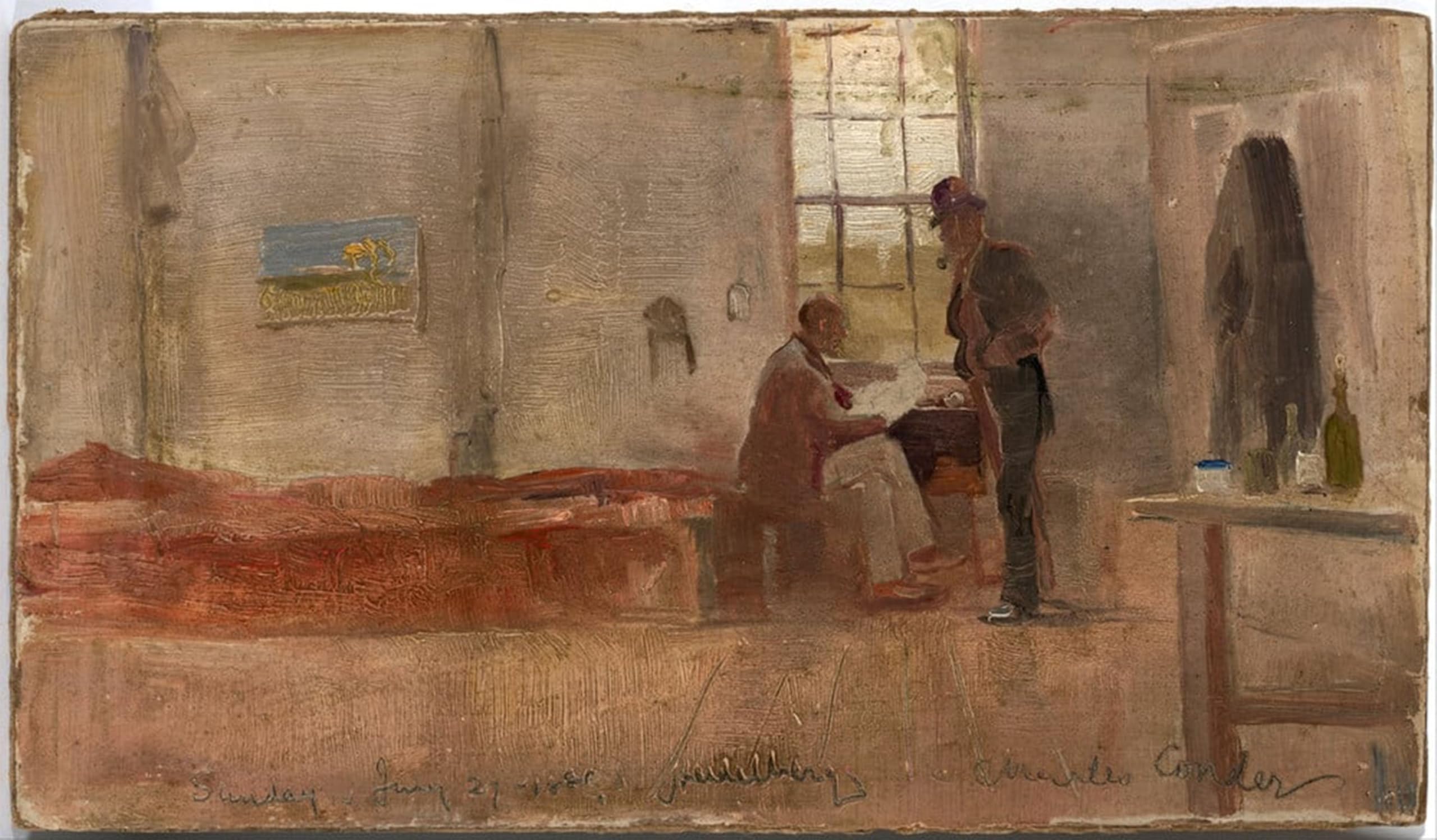 ARTXLXXBN Famous Painting Canvas Artwork Graffiti Print Impressionists’ Camp by Charles Edward Conder Portrait Canvas Image for Home Decor 60x90cm