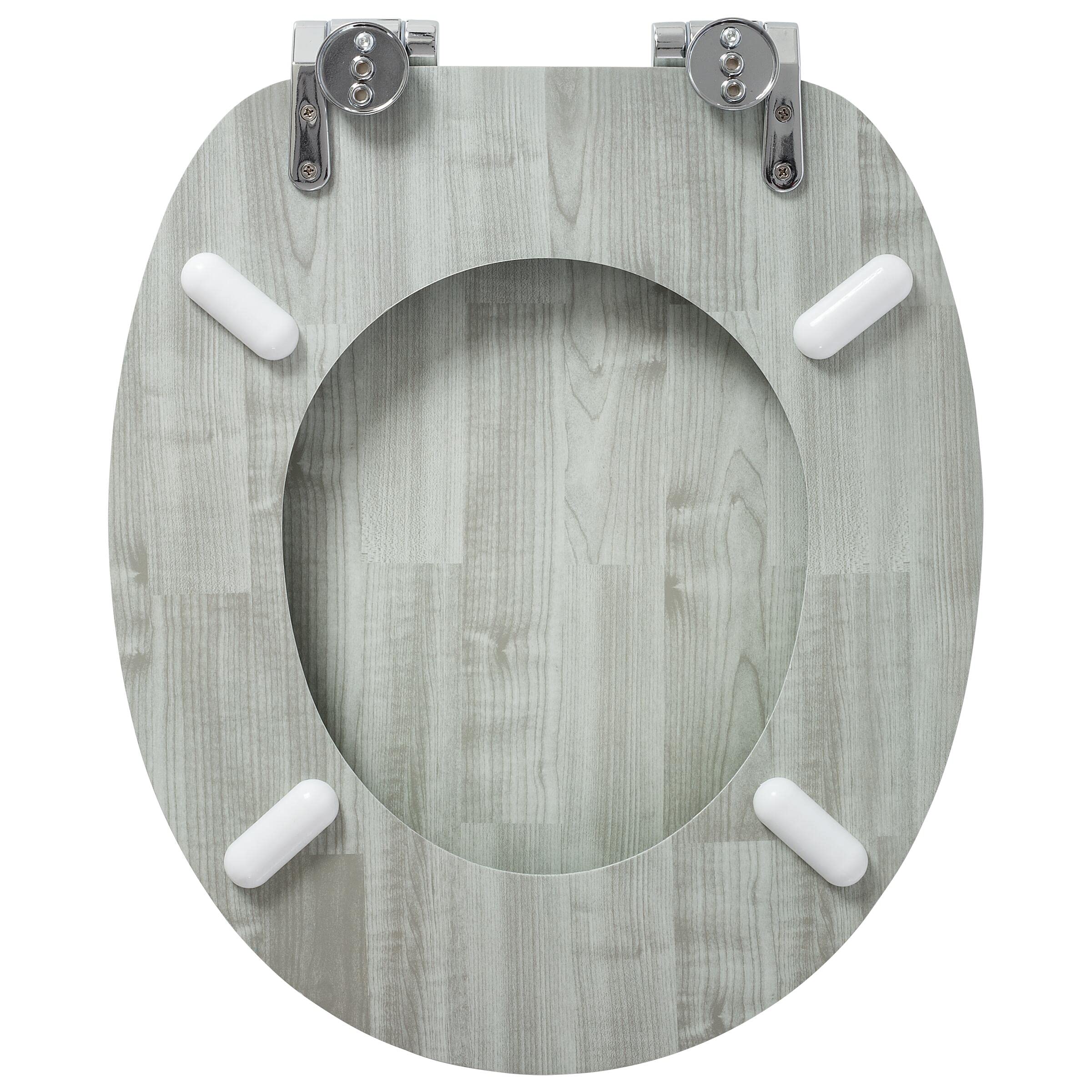 Tiger Titan Asiento de Inodoro, MDF, Gris, 37x44x4 cm