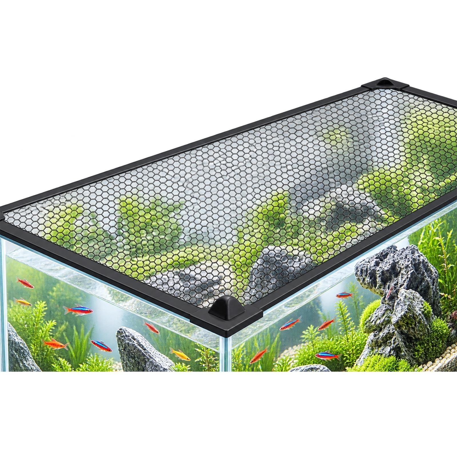 Tapa de Malla para Acuario, Red Magnética Antisaltos
