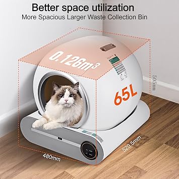 Smart Cat House with Automatic Self-Cleaning Litter Box, App Control, 18 x 16 x 18 in