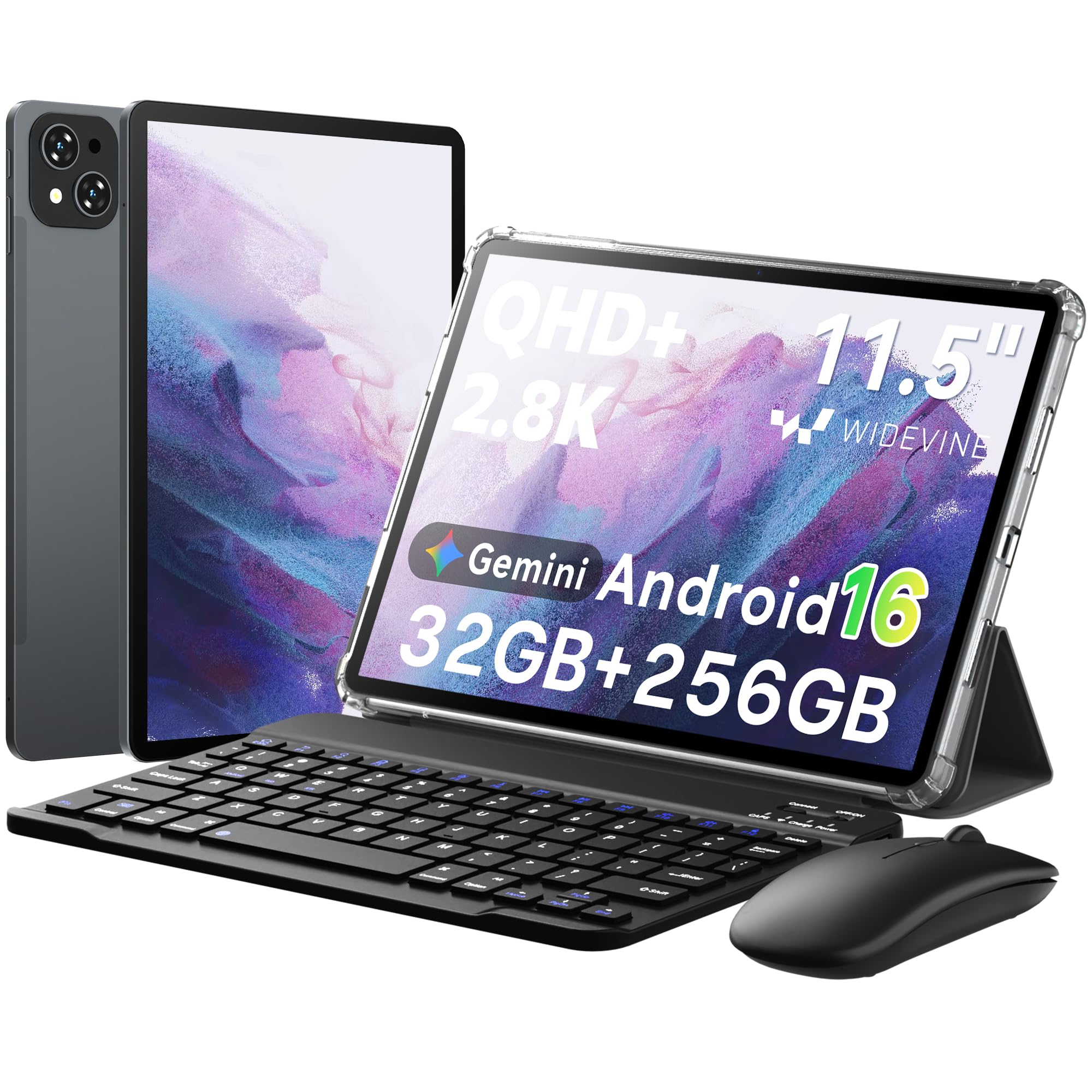 Android 16 Tablet 11 Pollici, Display 2.8K FHD, Processore Mediatek Helio G100, WiFi + 4G LTE, 32GB+256GB/2TB TF, 8000mAh, 13MP+8MP, Tablet con Tastiera, Penna, Mouse, Case