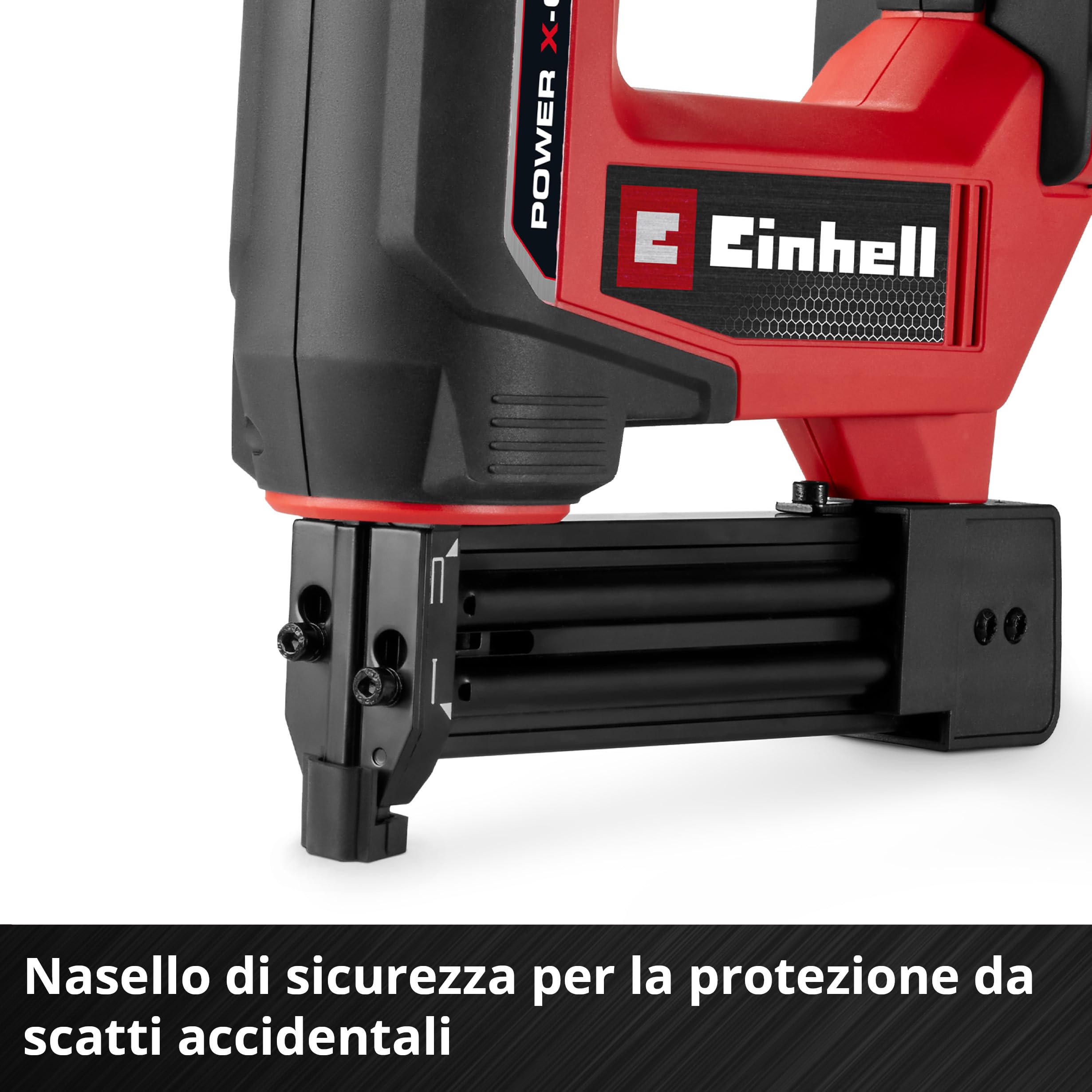 Einhell Chiodatrice/graffatrice a batteria TE-CN 18/32 Li - Solo Power X-Change (18 V, 20 colpi/min, morsetti max. 25 mm, chiodi max. 32 mm, con 300 morsetti e chiodi ciascuno, senza batteria)