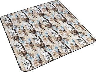 Grande manta para piquenique ao ar livre, esteira de piquenique impermeável dobrável de 4,8 x 4,9 pés, esteira de piquenique Resistan, manta de acampamento para praia