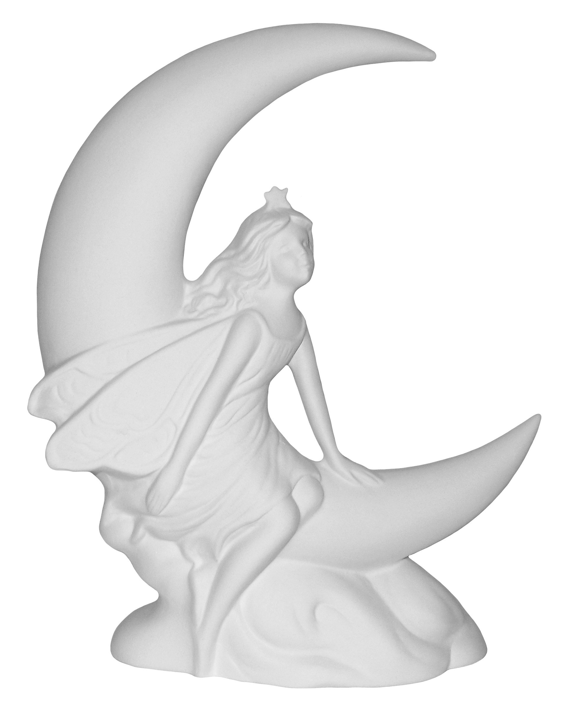 New Hampshire Craftworks Donella The Fairy and The Moon - Paint Your Own Mystical Ceramic Keepsake