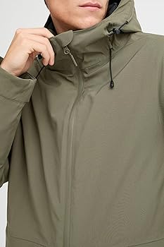 NORTH BEND NBKarim Winterjas voor heren, parka, mantel, regenjas, ademende capuchon, klittenbandsluiting, steekzakken, waterkolom 15.000 mm, W-PRO weerbestendig systeem, zwart (1001), 3XL