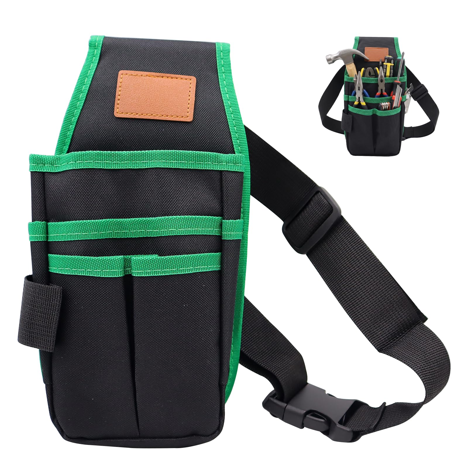 OMJMYY Marsupio Porta Attrezzi, Oxford Porta Attrezzi da Cintura, Borsa da Cintura per Attrezzi Cintura Porta Attrezzi con Cinture Regolabile per Elettricista Falegnami Giardinieri Tecnico Edilizia
