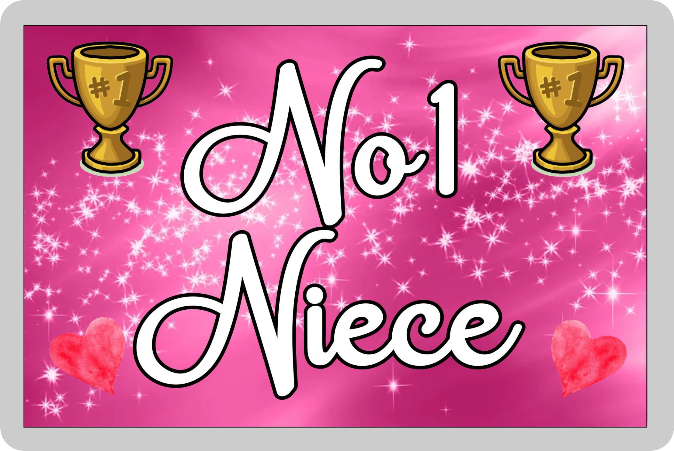 Decalarama Niece Fridge Magnet Gift – Number One Niece - Fun Cute Novelty Family Present