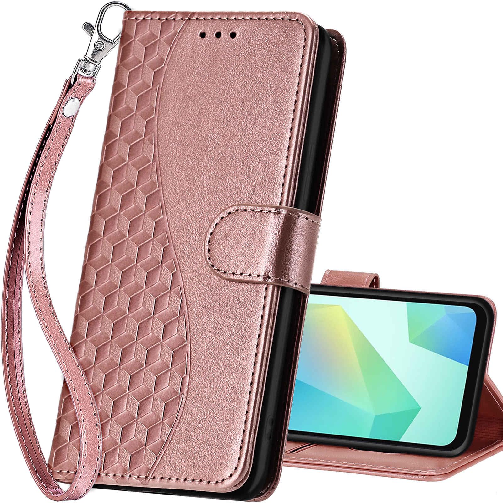 SASYMALY for Samsung Galaxy A16 5G Wallet case, Flip Folio Cover with Stand Feature for Women Men, PU Leather Phone Case Fit for Samsung Galaxy A16 5G