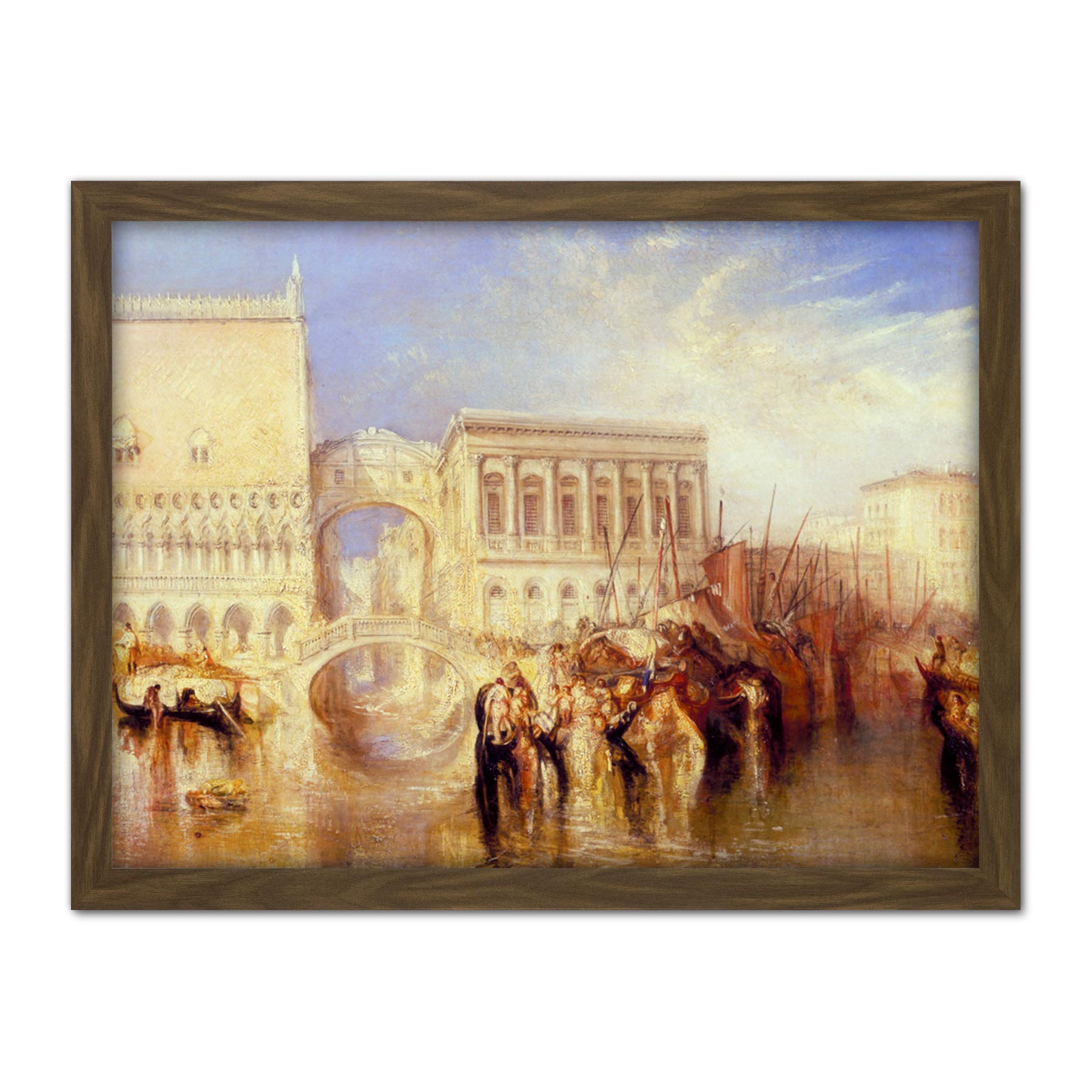 Turner Venice The Bridge Of Sighs Large Framed Art Print Poster Wall Decor 18x24